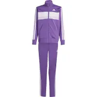 Adidas Trainingspak 'Seasonal Essentials Tiberio 3-Stripes Tricot Track Suit' lila / wit