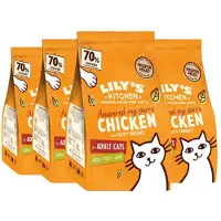 Lily's Kitchen 4x Kattenvoer Droog Adult Kip & Groenten 800 gr
