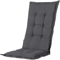 Madison 4 x Tuinkussen hoge rug 123 x 50cm Panama grey | tuinstoelkussen