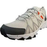 Columbia Lage schoen 'Peakfreak II' stone grey / lichtgrijs / knalrood
