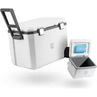 Brisby Koelbox - Frigobox - 45L - 3 Dagen Isolatie - 4 Dikke Koelelementen - Temperatuur Veilige Sluiting - Wit