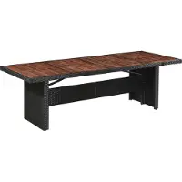 Prolenta Maison Exclusive - Tuintafel, 240x90x74 cm, polyrotan en massief acaciahout