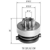 MAGNETI MARELLI 940113020389 Rondsel, startmotor