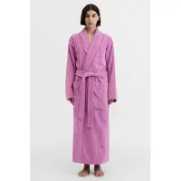 Tekla Unisex Classic Bathrobe Magenta Maat: XXS | Badjassen Outlet | Unisex | Roze