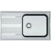 Franke Smart - SRX 611-86 LB roestvrij staal spoelbak, 86x50 cm, sifon, roestvrij staal 101.0395.055