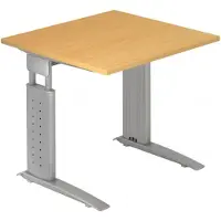 Hjh OFFICE PRO UNDA 8 S - 80 x 80 Beuken/Zilver Tafelhoogte I In hoogte verstelbaar