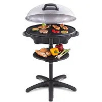 Cloer 6789, 2400 W, Grill, Kamado, Elektrisch, Kookstation, Roosters, Zwart, Zilver
