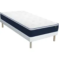 Vente-unique Set bedbodem en matras met pocketveren en geïntegreerd dekmatras ALTIER van YSMÉE - 90 x 190 cm L 190 cm x H 30 cm x D 90 cm