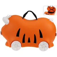 ProWorld - Kinderkoffer - Oranje - Op wieltjes - Extra stevig - maximaal 50kg