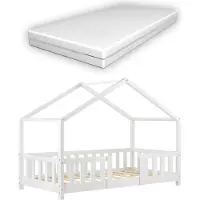 In And OutdoorMatch And OutdoorMatch kinderbed Winnifred - met matras - 80x160 cm - wit - geschikt voor meisjes - geschikt voor jongens