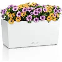Lechuza BALCONERA Color 40 - Plantenbak - met uitneembare binnenbak - met bewateringssysteem - ALL-IN-ONE set met -PON - wit