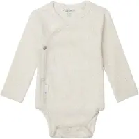 Noppies baby newborn romper Nono van katoen Ecru Jongens Stretchkatoen V-hals - maat 50