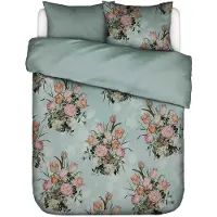 Essenza Dekbedovertrek Tulip Bloom Surf Green Satijn-260 x 200 / 220 cm | Extra Breed