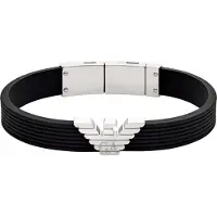 Emporio Armani Armband zwart / zilver