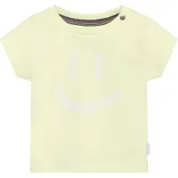 Noppies baby T-shirt lichtgeel Jongens Stretchkatoen Ronde hals Tekst - maat 68