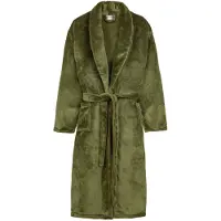 Good Morning Badjas Flanel Fleece Uni - olive green - XL/XXL