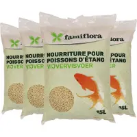 Famiflora Pond Sticks 4x 15L - Premium geëxtrudeerde sticks - Rijk aan tarwekiemen & hoogwaardige ingrediënten - Drijvend voor betere voedercontrole