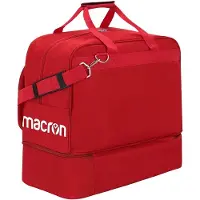 MACRON All-In Sporttas Met Bodemvak - Rood | Maat: MEDIUM