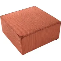 Beliani LEMVIG - Ottomaan - Goudbruin - Corduroy