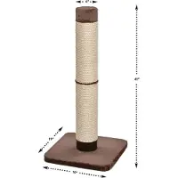 Merkloos Grote krabpaal voor katten - Robuust - Bruin - XXL - Sisal