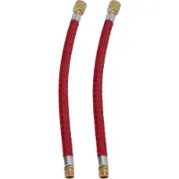 Gistuch 2 stuks verlengslang voor fietspompen, met een toenemende lengte van 16,6 cm. Gemaakt van nylon en koper, met een dubbele ventielconstructie, ideaal als opblaasslang