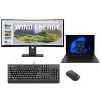 Lenovo ThinkPad T16 Gen4 U7 32G 512G + ThinkVision T34WD-40 34 inch UWQHD USB-C Docking-beeldscherm + Preferred Pro II QWERTY toetsenbord + ThinkPad Bluetooth-muis Intel Core Ultra 7 258V-processor