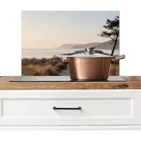 KitchenYeah Spatscherm keuken 60x40 cm - Kookplaat achterwand Landschap - Kust - Duinen - Muurbeschermer - Spatwand fornuis - Hoogwaardig aluminium