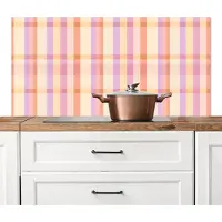 KitchenYeah Spatscherm keuken 120x60 cm - Kookplaat achterwand Pastel - uitpatroon - Geometrisch - Muurbeschermer - Spatwand fornuis - Hoogwaardig aluminium