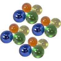 Concorde Decoratie glas knikkers - kleurenmix - 16x stuks - bloemstukken - tafeldecoraties