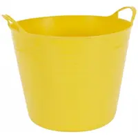 Excellent houseware Flexibele kuip / emmer - geel - 27 liter - kunststof - 42 x 35 cm