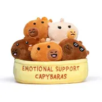 Just Play Emotional Support Capybaras knuffels - Kawaii Pluche set