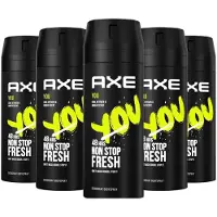 Axe Deo Spray You 5 x 150 ml Voordeelverpakking - met de geur van amber, vanille en zwarte peper