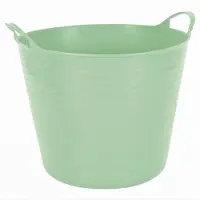 Excellent houseware Flexibele kuip / emmer - mint groen - 27 liter - kunststof - 42 x 35 cm
