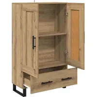 vidaXL Highboard Artisan Eiken 69,5 x 31 x 115 cm Bewerkt hout