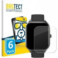 BROTECT Screenprotector 6 Stuks voor FORRLITE Smartwatch 2.01" Beschermglas transparant