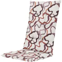 Madison 4 x Tuinkussen hoge rug 123 x 50cm Blaze purple | tuinstoelkussen | 50 % Katoen & 50 % polyester