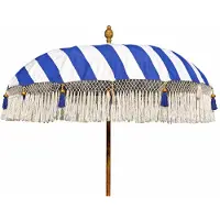 Van der leeden Parasol Bali Blauw/Wit - Ø185cm