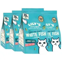 Lily's Kitchen Katenvoer Droog Adult Witvis & Zalm - 4 x 800 gr - Voordeelverpakking