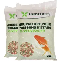 Famiflora coulour mix light 2x 15L - Bevordert kleur en groei zodat je vissen het hele jaar door stralend blijven - Licht verteerbaar voor gezonde, actieve vissen en minder watervervuiling