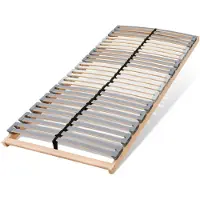 Coemo EasyLat Stijve Lattenbodem 90x200 cm – 5-zone lattenbodem met 28 verende houten latten, stabiele middenband voor optimale ondersteuning, stil, duurzaam, geschikt voor veel matrassen