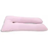 Bananair - Zwangerschapskussen - Afneembare katoenen hoes - U-vorm - Body pillow - 140x80cm - Roze