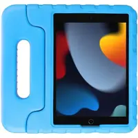 HappyCase Kinder Tablethoes Geschikt voor iPad 11 (2025) A16 / 10.9 (2022) | Kindvriendelijke Hoes | Beschemhoes | Kinderhoes | met Handvat en Standaard | Blauw