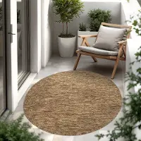 Paco Home In-& Outdoor Balkon Terras Keukenvloerkleed Eenkleurig Gemêleerd Patroon 160 cm Rund