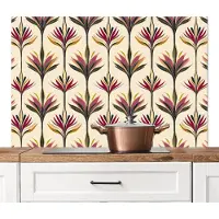 KitchenYeah Spatscherm keuken 120x80 cm - Kookplaat achterwand Waaier - Motief - Kleurrijk - Muurbeschermer - Spatwand fornuis - Hoogwaardig aluminium