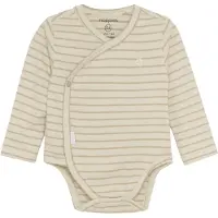 Noppies baby overslagromper Navi offwhite/ecru Jongens Stretchkatoen V-hals - maat 74