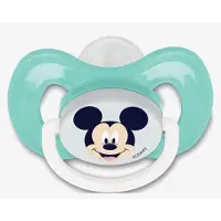 Disney interactive Mickey Mouse Disney Fopspeen 6 / 18 maanden Baby - Speenkoord - Speen Maat 2 - Baby Blauw - speendoekje