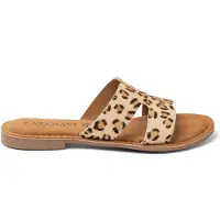 Lazamani Slippers Dames Beige Ponyhaar Maat 41