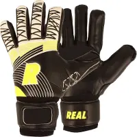 Real Support Keepershandschoenen Kinderen - Fluogeel / Zwart | Maat: 7,5