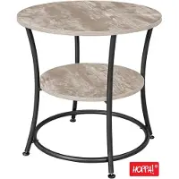 Hoppa! | Bijzettafel | Greige | Industrieel Ontwerp | 56 x 56 x 56 cm (B x D x H)