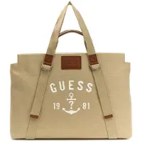 GUESS shopper schoudertas Oslo Tote Coal Logo beige
